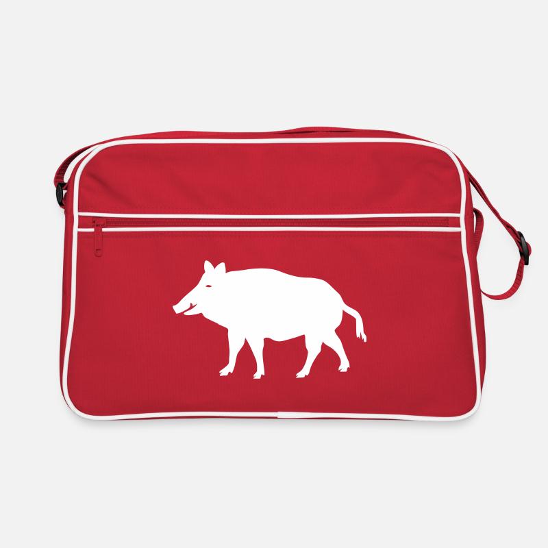 pig wild boar hog Retro Bag