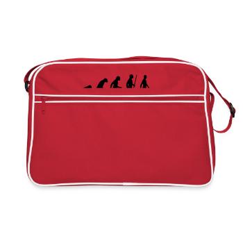 Evolution Rennfahrer Rennwagen 1 Formel Motorsport - Retro Tasche - Rot/Weiß - Vorne