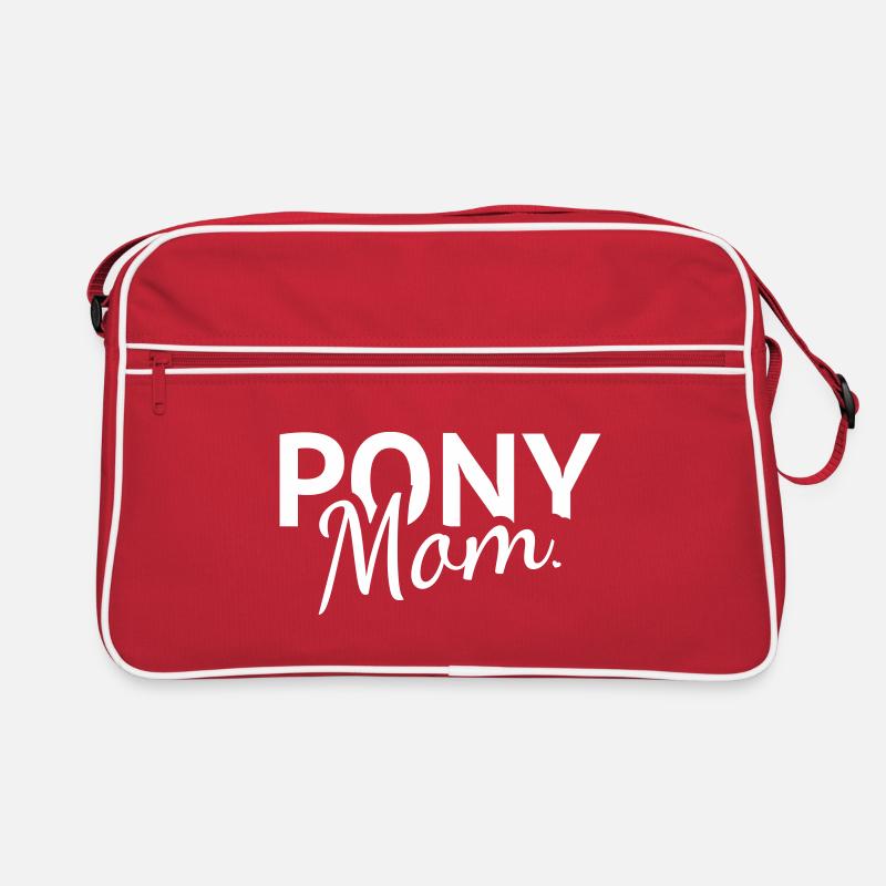 Pony Mom - Retro Tasche - Rot/Weiß