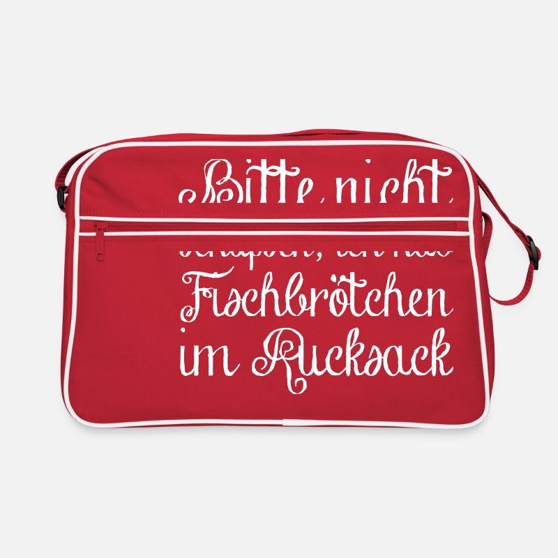 Fischbrötchen Rucksack Retro Tasche