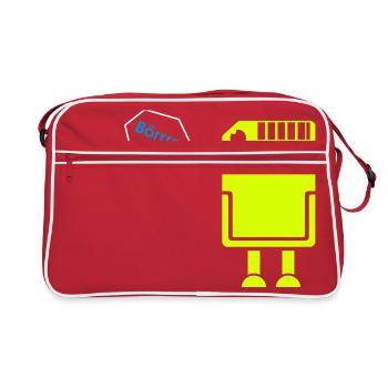 SD Männchen - Retro Tasche - Rot/Weiß - Vorne