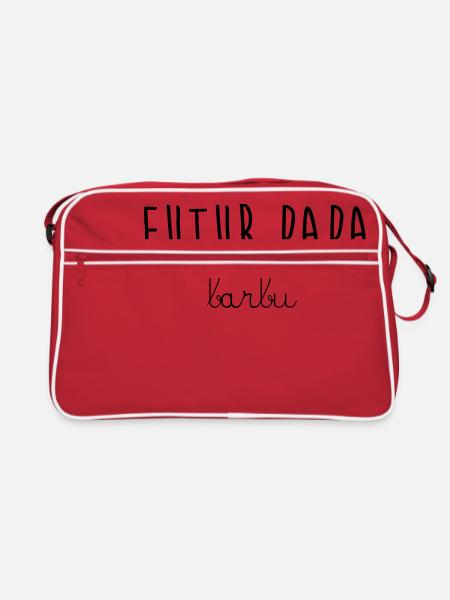 FUTUR PAPA BARBU - Sac Retro - rouge/blanc - Devant