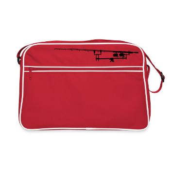 carp rods - Retro Tasche - Rot/Weiß - Vorne