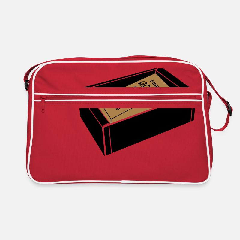 Box mit Goldbarren Retro Tasche