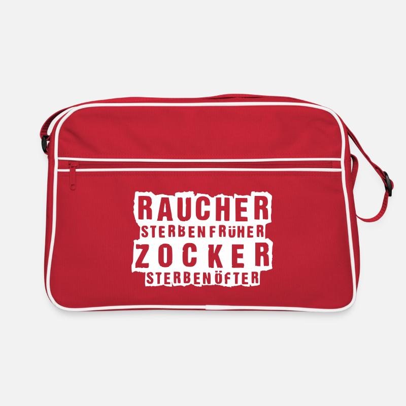 raucher zocker Geschenk Idee Retro Tasche