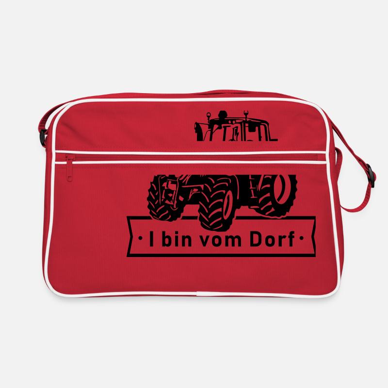 I bin vom Dorf Retro Tasche