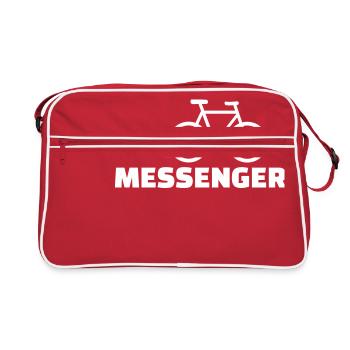 Bike messenger - Retro Bag - red/white - Front