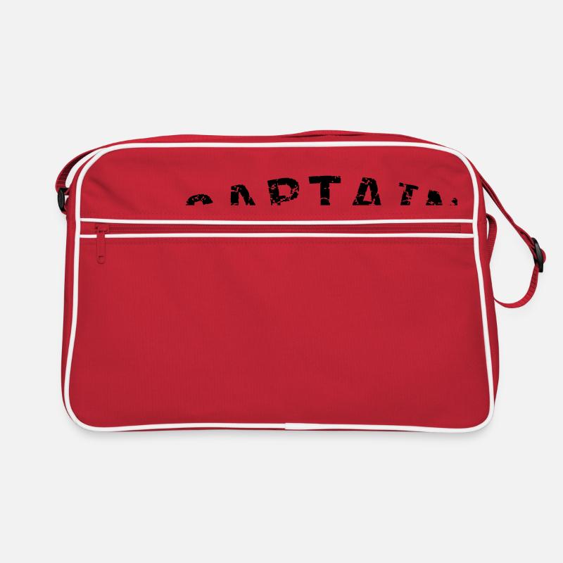 Captain Style Design - Retro Tasche - Rot/Weiß