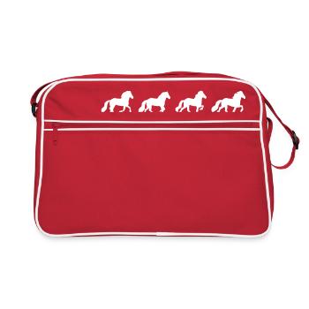 The Tölt (single frieze) MT6 - Retro Bag - red/white - Front