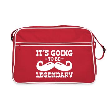 it's going to be legendary / moustache - Retro Bag - red/white - Front