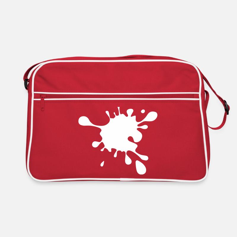 splash Klecks Fleck malen Farbklecks Farbe Schmutz Retro Tasche