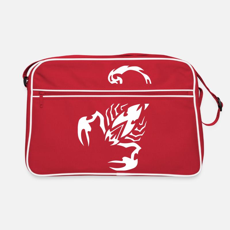 scorpion tribal by CustomStyle - Sac Retro - rouge/blanc