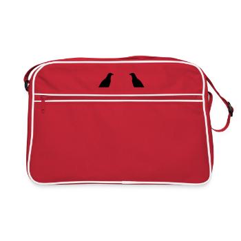 2 pigeons sourds rasoir barbelé sécurité sécurité - Sac Retro - rouge/blanc - Devant