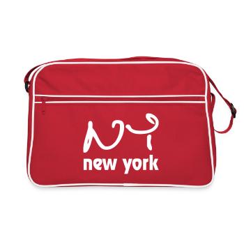 New York - Sac Retro - rouge/blanc - Devant
