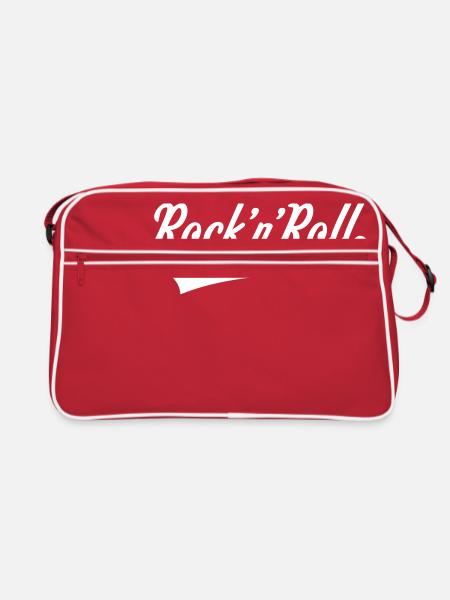 Rock 'n' Roll – My Way Of Life - Retro Tasche - Rot/Weiß - Vorne