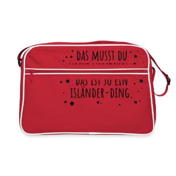 Isländer-Ding - Retro Tasche - Rot/Weiß - Vorne