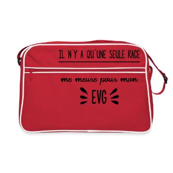 Il n'y a qu'une seule race - Sac Retro - rouge/blanc - Devant