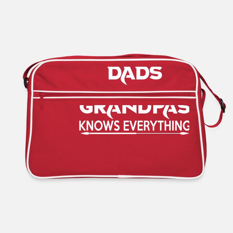 Best grandfather - Retro Bag - red/white