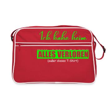 J’ai tout perdu dans le jeu de pronostics du Championnat d’Europe - Sac Retro - rouge/blanc - Devant