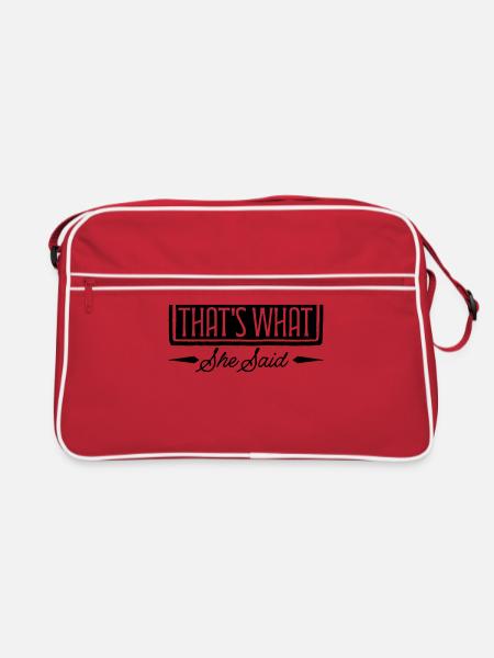 That s What She Said - Retro Bag - red/white - Front