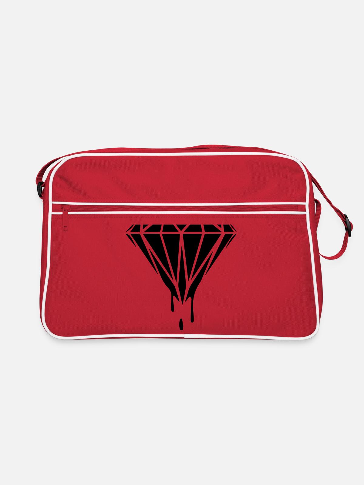 Diamand Black - Retro Bag - red/white - Front