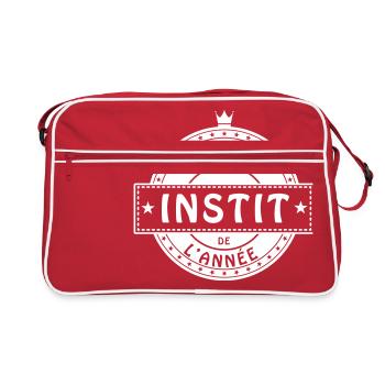 elu instit instituteur institutrice - Sac Retro - rouge/blanc - Devant