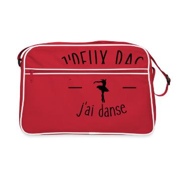 Je peux pas j'ai danse - Sac Retro - rouge/blanc - Devant