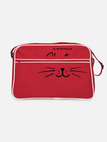 Il m'appelle chaton - Sac Retro - rouge/blanc - Devant
