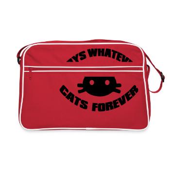 cats forever - Retro Bag - red/white - Front