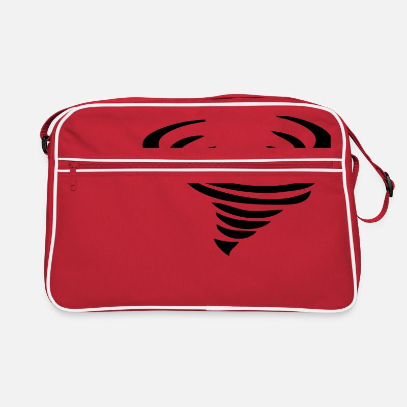 tornado - Retro Tasche - Rot/Weiß