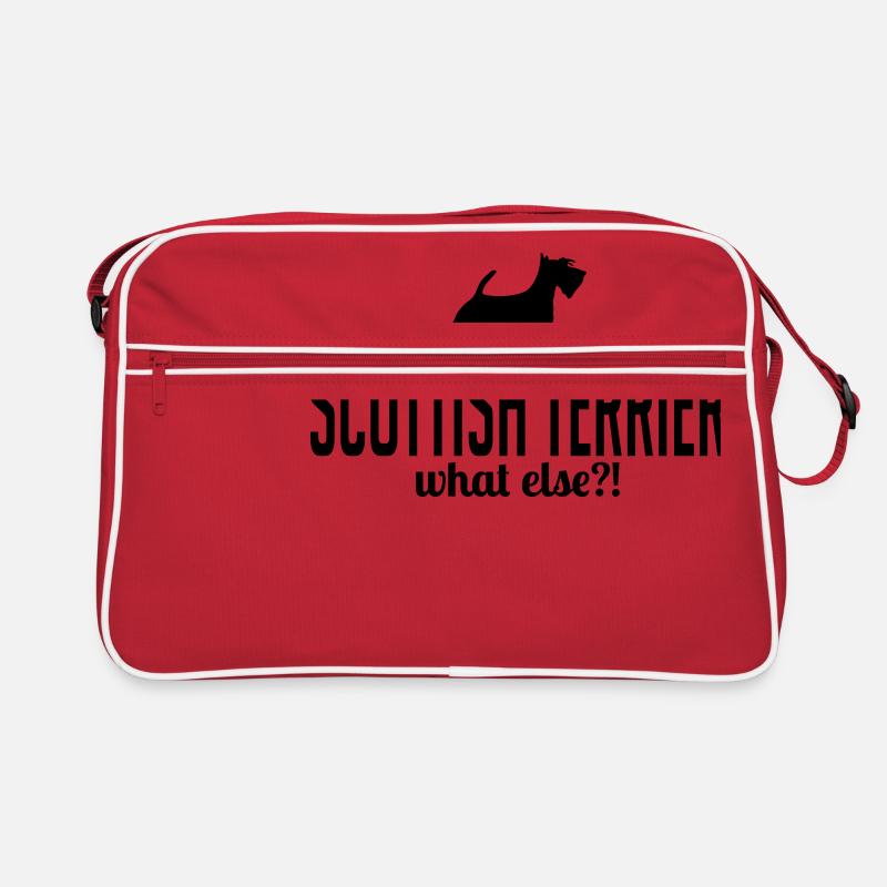 SCOTTISH TERRIER what else - Retro Bag - red/white