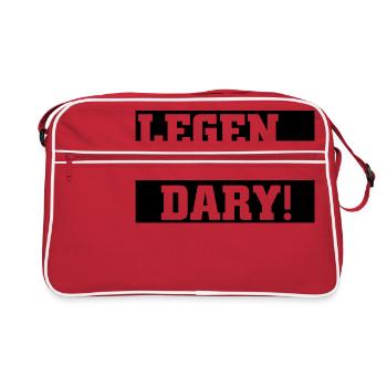 00497 Legendary wait for it - Retro Bag - red/white - Front