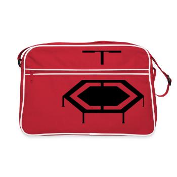 jumping trampolin girl jumpen jump Geschenk - Retro Tasche - Rot/Weiß - Vorne