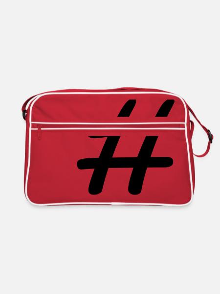 hashtag - Sac Retro - rouge/blanc - Devant