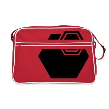 HEXAGON 01 - Sac Retro - rouge/blanc - Devant