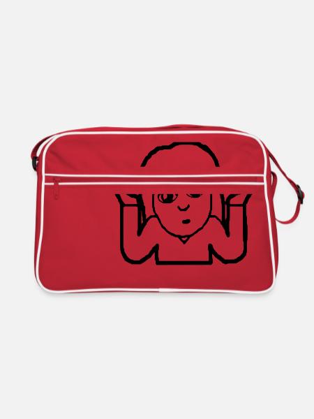 Emoji woman gift, gift idea - Retro Bag - red/white - Front