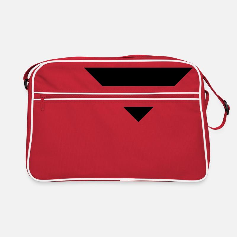 arrow sans down - Retro Tasche - Rot/Weiß