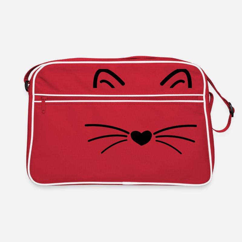 Tête de chat cadeau de chat Sac Retro