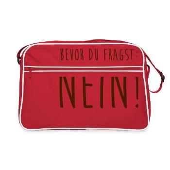 Avant de demander: non! - Sac Retro - rouge/blanc - Devant