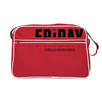 Its friday - Retro Tasche - Rot/Weiß - Vorne