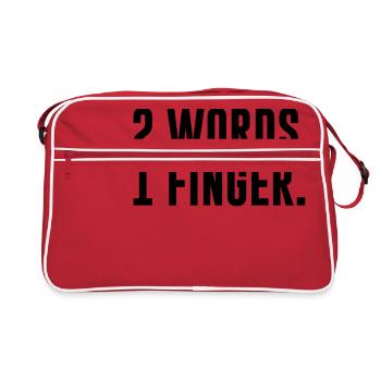 2 mots 1 doigt - Sac Retro - rouge/blanc - Devant