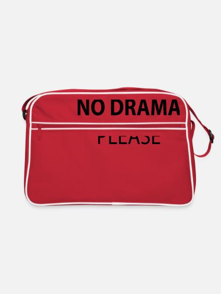 No Drama Please - Retro Bag - red/white - Front