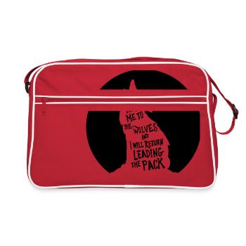 leading the pack of wolves - Retro Bag - red/white - Front