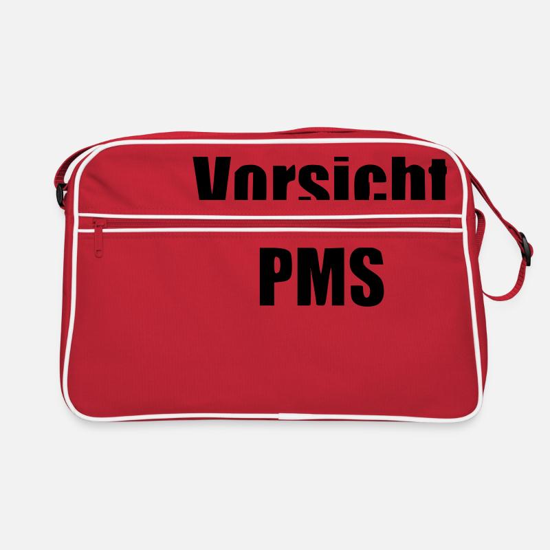 Vorsicht PMS Warnung Frau Periode Retro Tasche