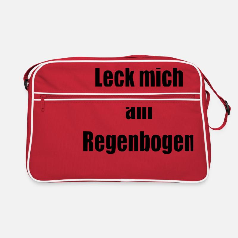 Leck mich am Regenbogen Geschenk Statement Retro Tasche