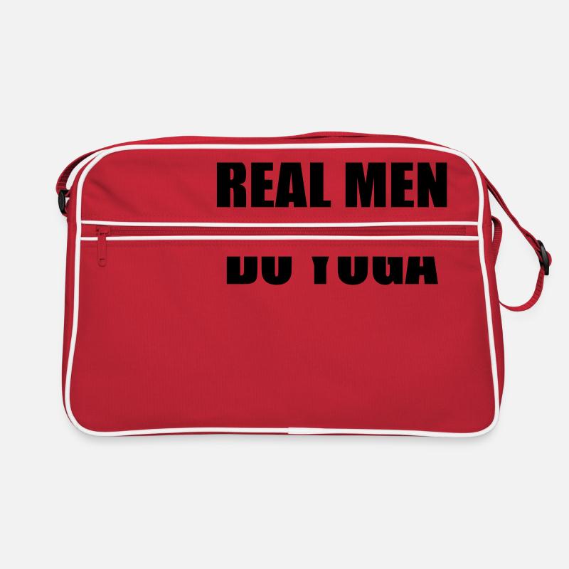 real men do yoga Retro Bag