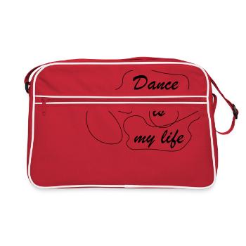 Dance is my life - Retro Bag - red/white - Front
