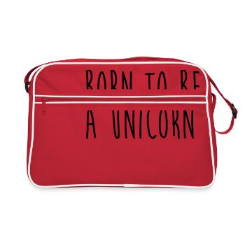 Né pour être une licorne - Sac Retro - rouge/blanc - Devant