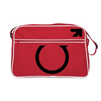 Symbole du sexe masculin - Sac Retro - rouge/blanc - Devant