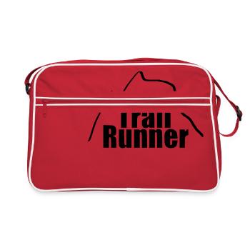 Trail runners run runner sports gift - Retro Bag - red/white - Front